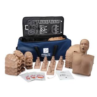 Maniquí ultraligero PRESTAN-PP-ULM-1200-MSDS sin kit de retroalimentación de RCP, paquete de 12 (6 de piel media y 6 de piel oscura)