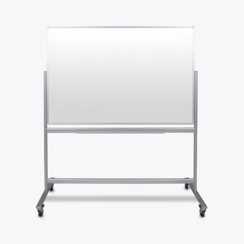 Luxor Double-Sided Mobile Magnetic Glass Dry Erase Marker Board