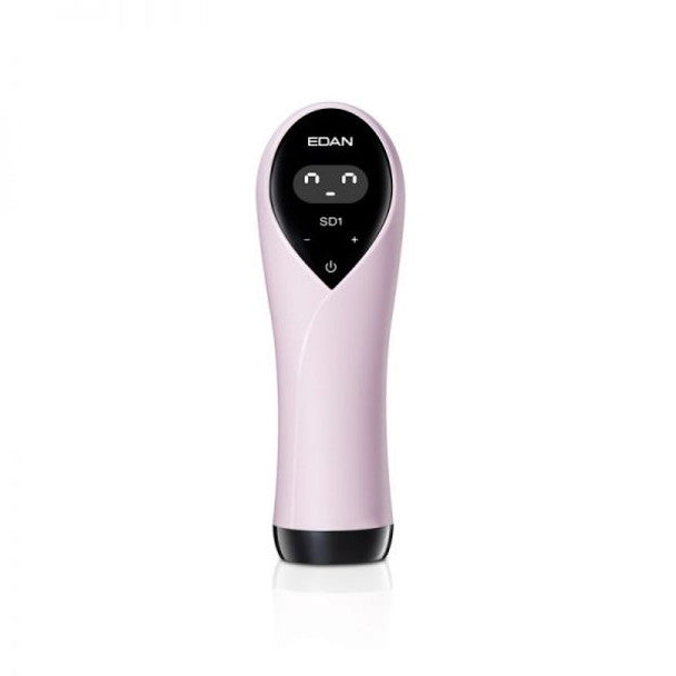 EDAN All in one fetal doppler. 3 MHz frequency and digital display of FHR. Internal Bluetooth to connect to iOS or Android app.