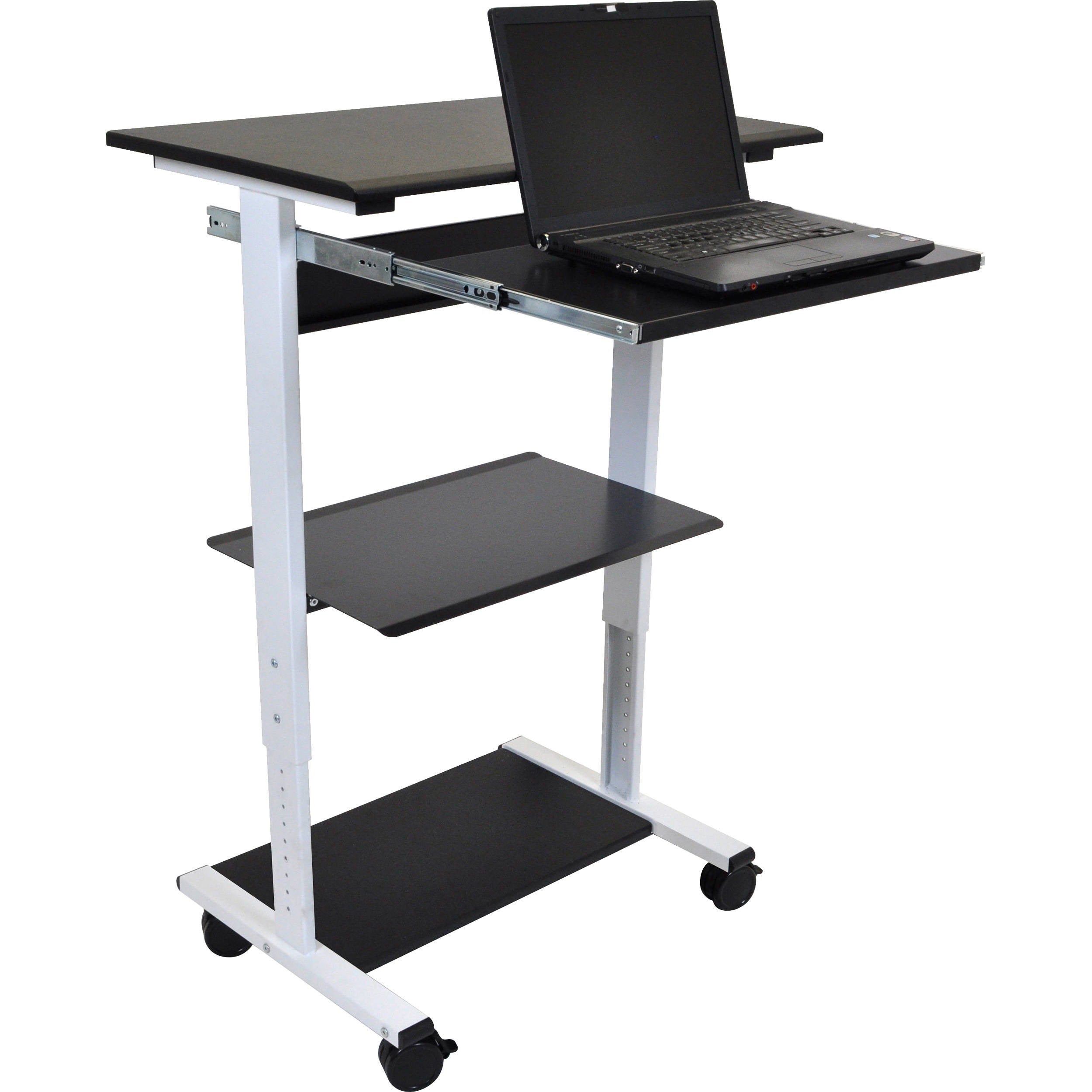 Luxor-STAND-WS30 Three-Shelf Adjustable Stand-Up Workstation