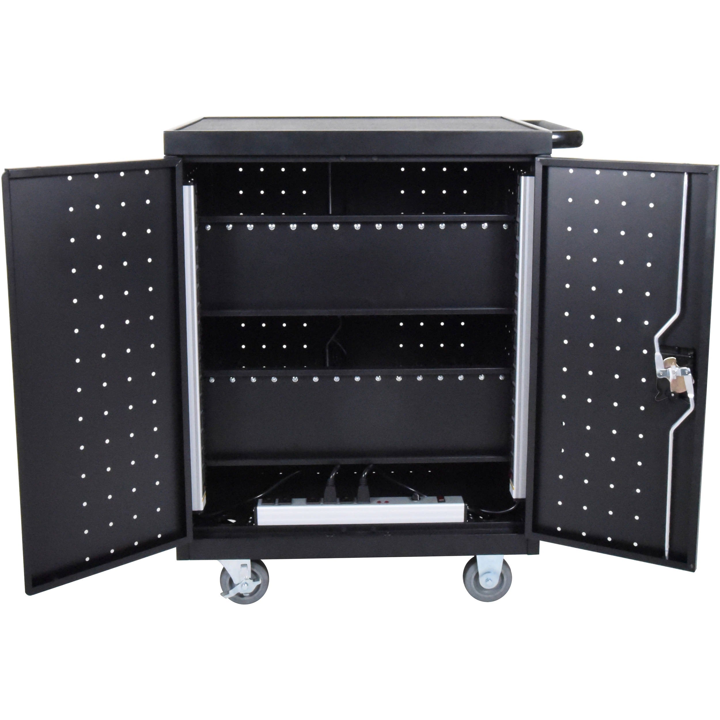 Luxor-LLTP32-B 32 Laptop/Chromebook Charging Cart with Timer (Black)
