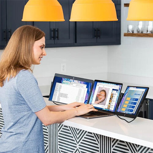 Luxor-LTTL122 SideTrak Swivel FHD Triple 12.5" Attachable Portable Monitor