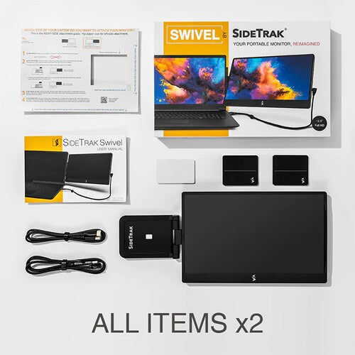 Luxor-LTTL122 SideTrak Swivel FHD Triple 12.5" Attachable Portable Monitor