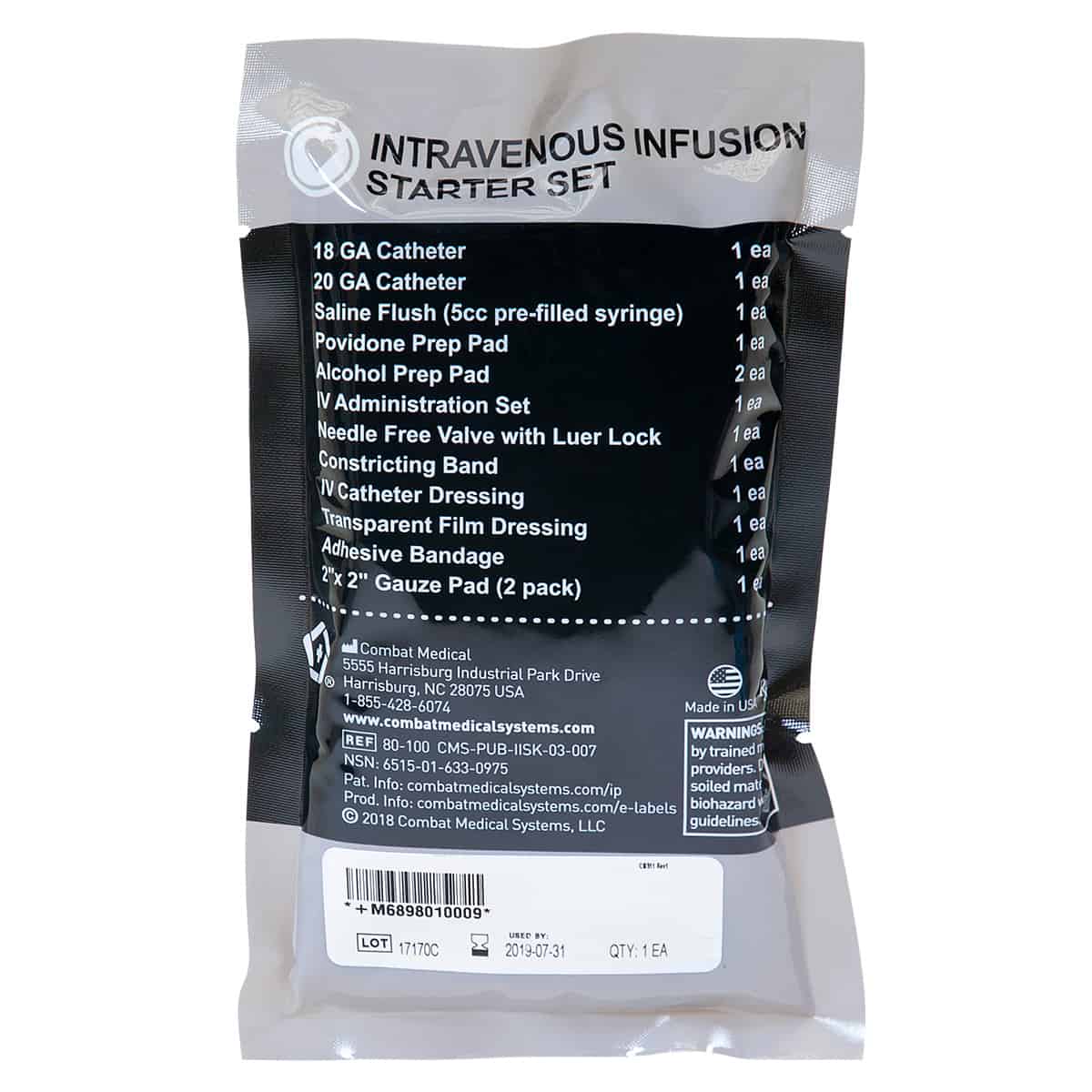 Safeguard Medical-80-100-20 MOJO Intravenous Infusion Starter KT