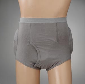 Posey/TIDI Products-6018L Male Fly Brief, Removable Pads, Medium (Continental US + HI Only) , each