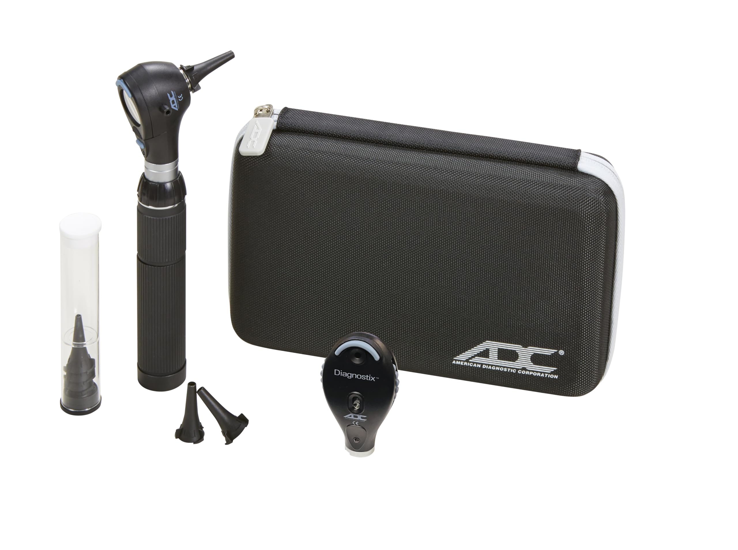 ADC-925410N Diagnostix Portable Case 3.5v w/inserts, Oto/Oph Set, Black