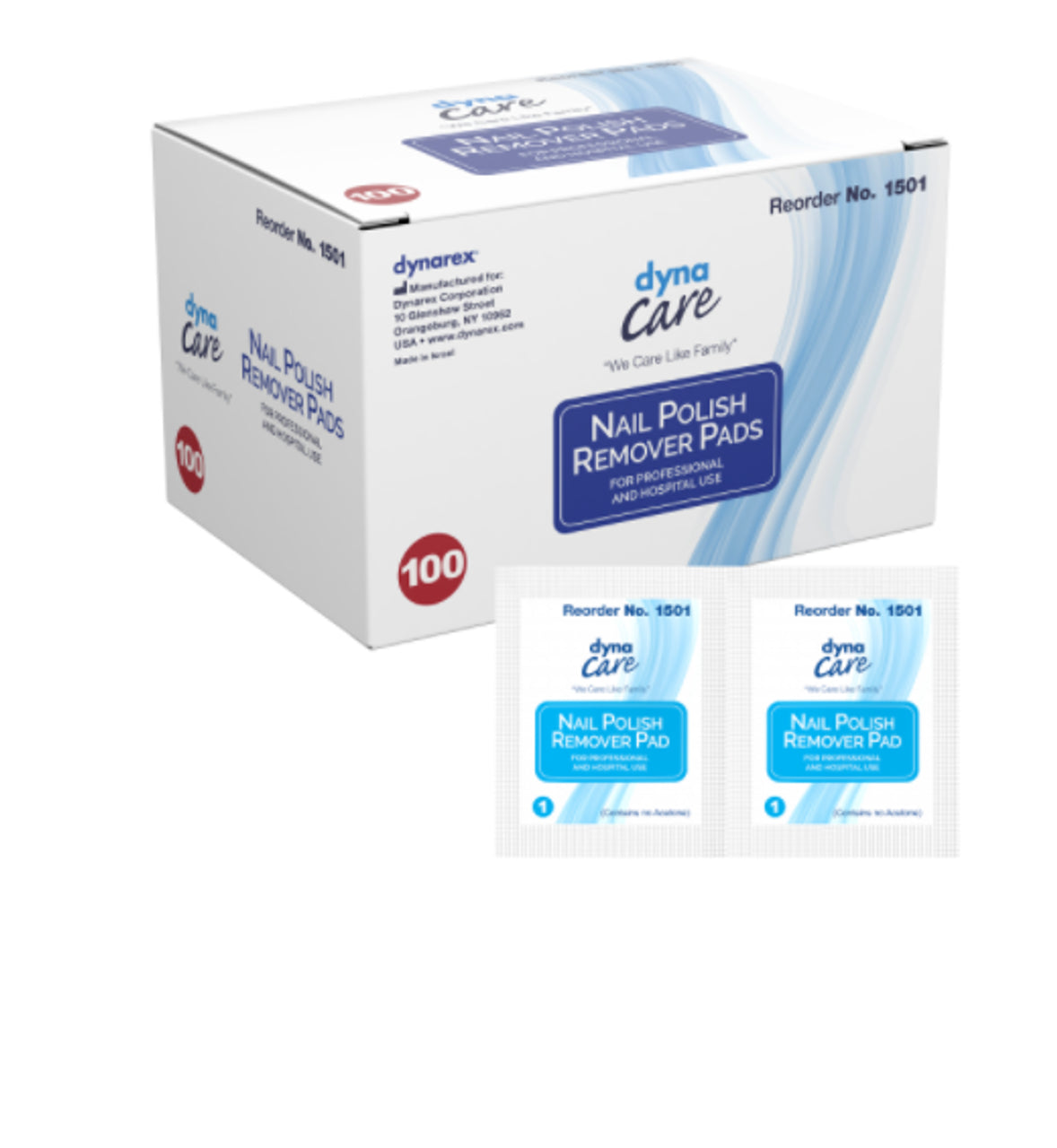 Dynarex-1501 Nail Polish Remover Pads