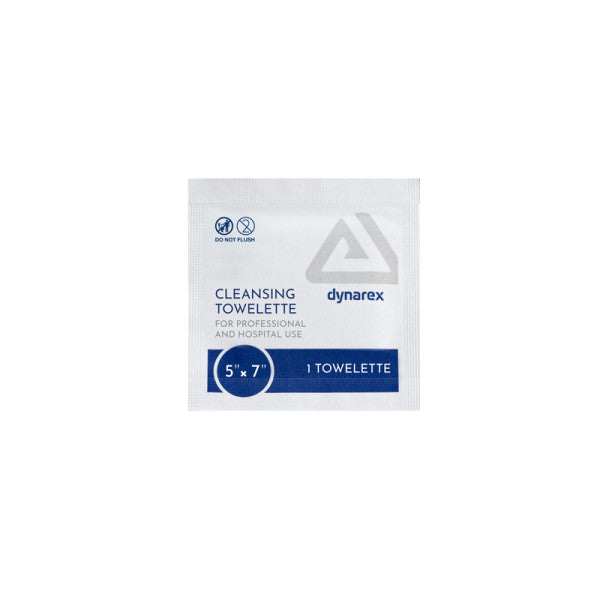 Dynarex-1301 Cleansing Towelettes 5" x 7" (100/Bx 10Bx/CS)