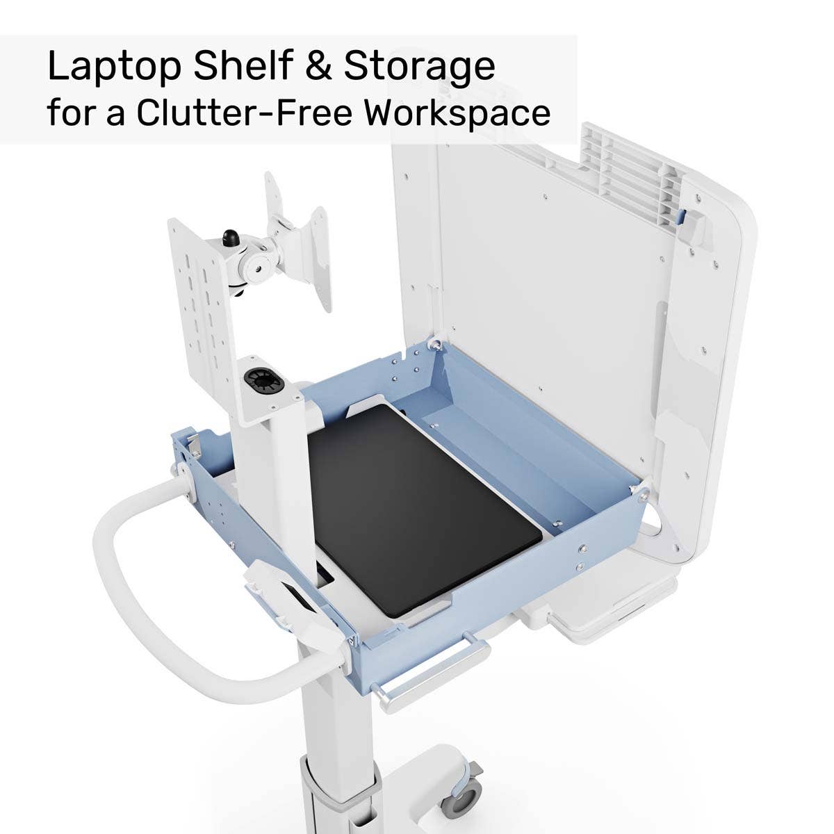 Luxor VitalPower Healthcare Workstation Cart and Battery
