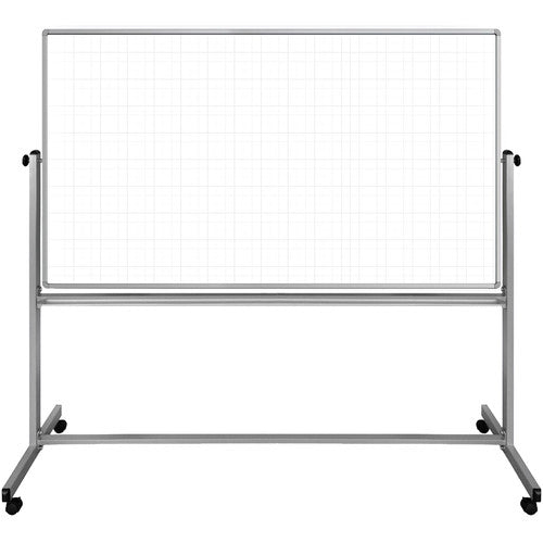 Luxor Mobile Magnetic Double-Sided Ghost Grid Whiteboard