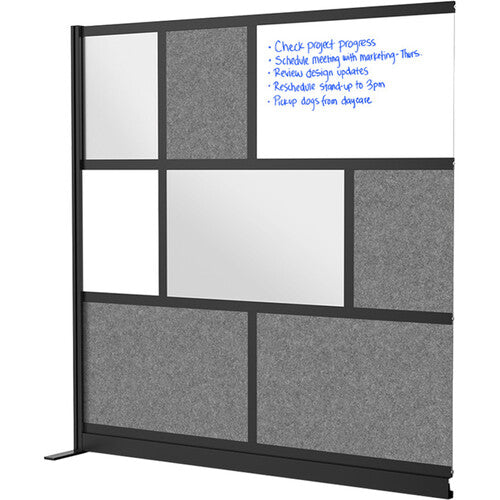 Luxor Modular Room Divider Add-On Wall with Whiteboard (70 x70")