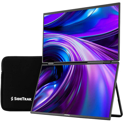 Luxor-STFRHDBK15BL SideTrak Solo Book 15.6" Stacked Dual Monitor