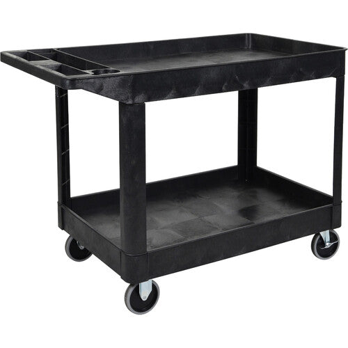 Luxor-XLC11-B-OUTRIG Extra-Large 2-Tub Cart with Outrigger Bins (1 EA)