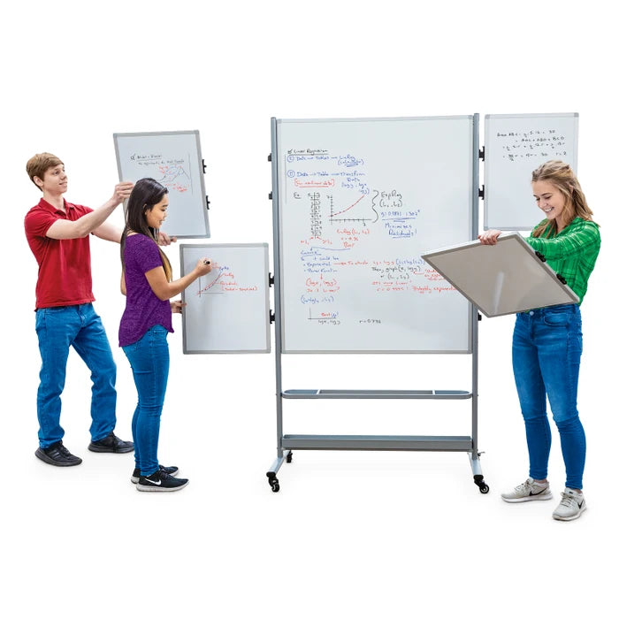 Luxor-COLLAB-STATION Double Sided Mobile Dry-Erase Whiteboard