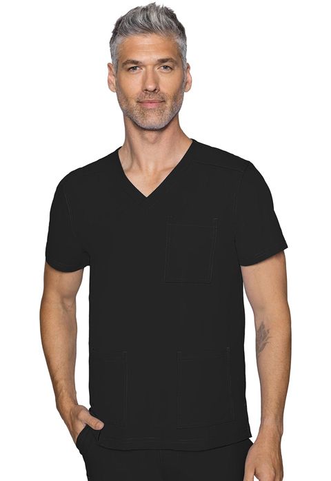 Med Couture Insight Men's V-Neck Scrub Top – 3 Pockets