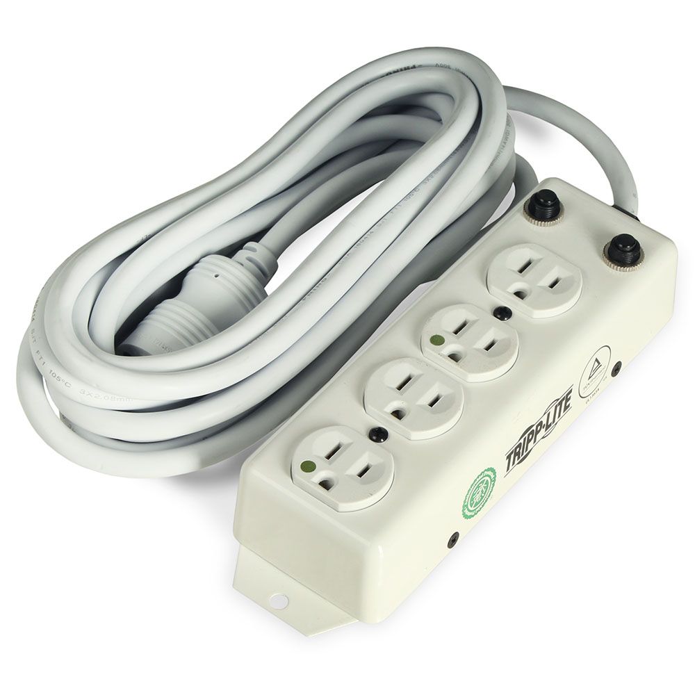 Harloff Hospital Grade Electrical Outlet Strip with Cord Wrap