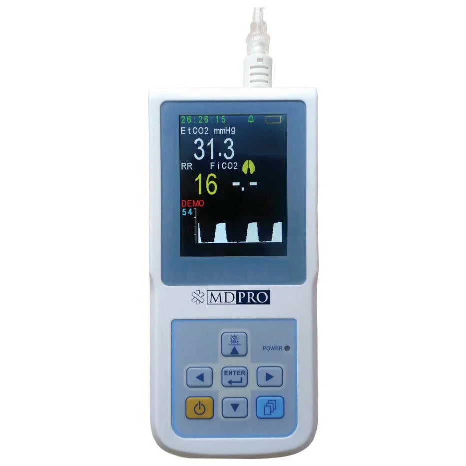 Capnógrafo y oxímetro de mano