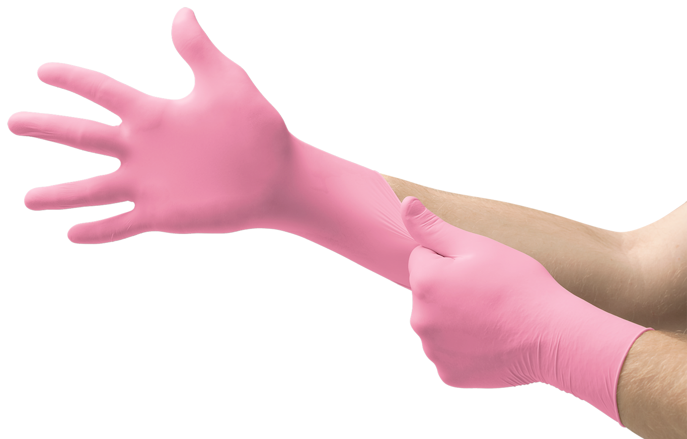 Ansell Micro-Touch® Nitrafree Examination Gloves Pink