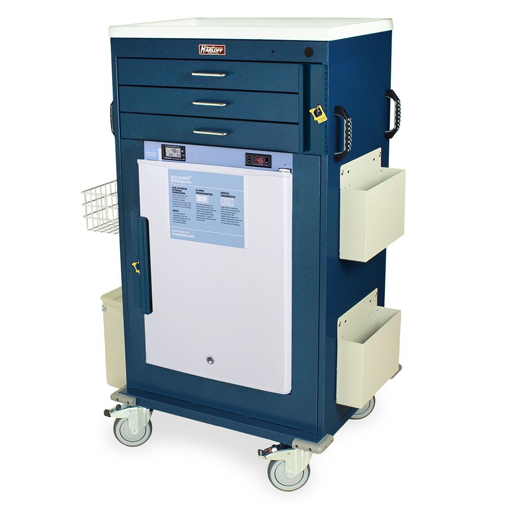 Harloff Advanced Malignant Hyperthermia Cart with Refrigerator Storage & Security Locks