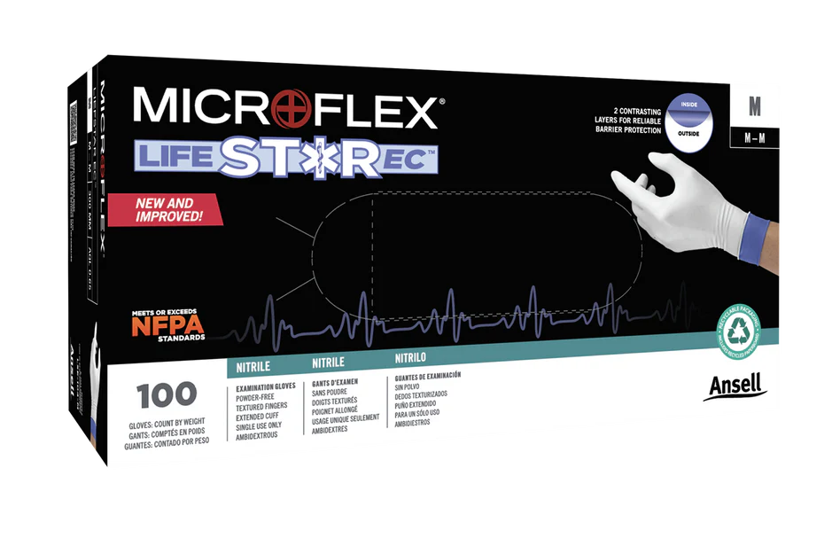 Ansell Microflex Lifestar™ EC Powder-Free Nitrile Exam Gloves