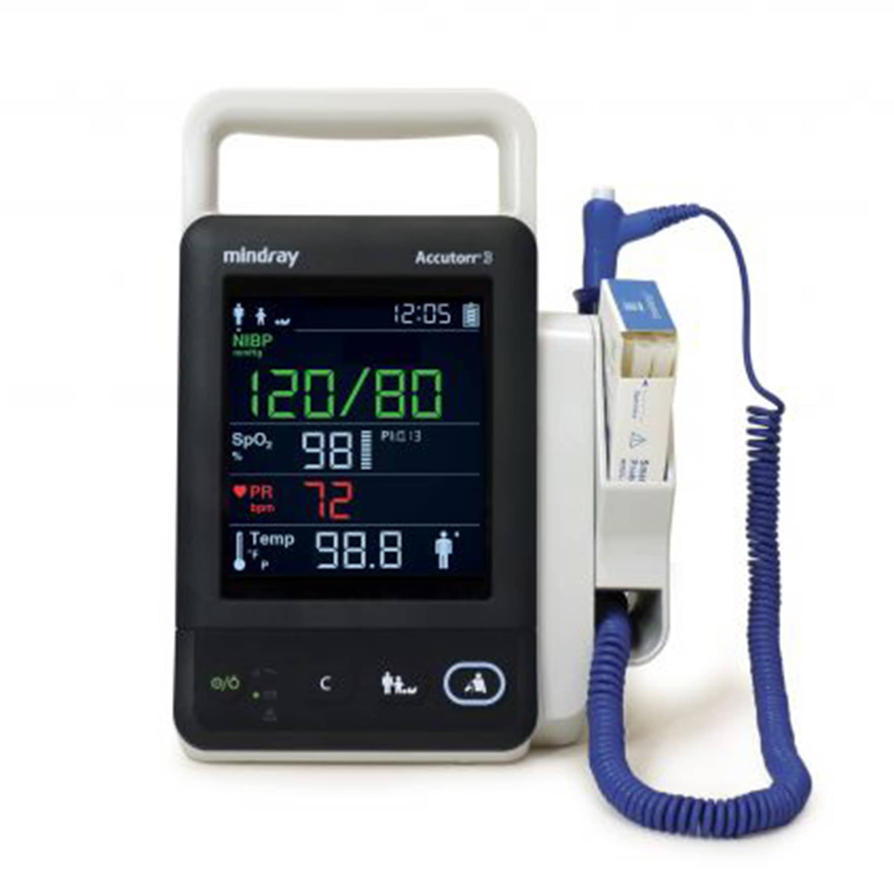 MINDRAY Accutorr 3 NIBP, Masimo SpO2, TrueTemp,  non-invasive blood pressure and pulse rate