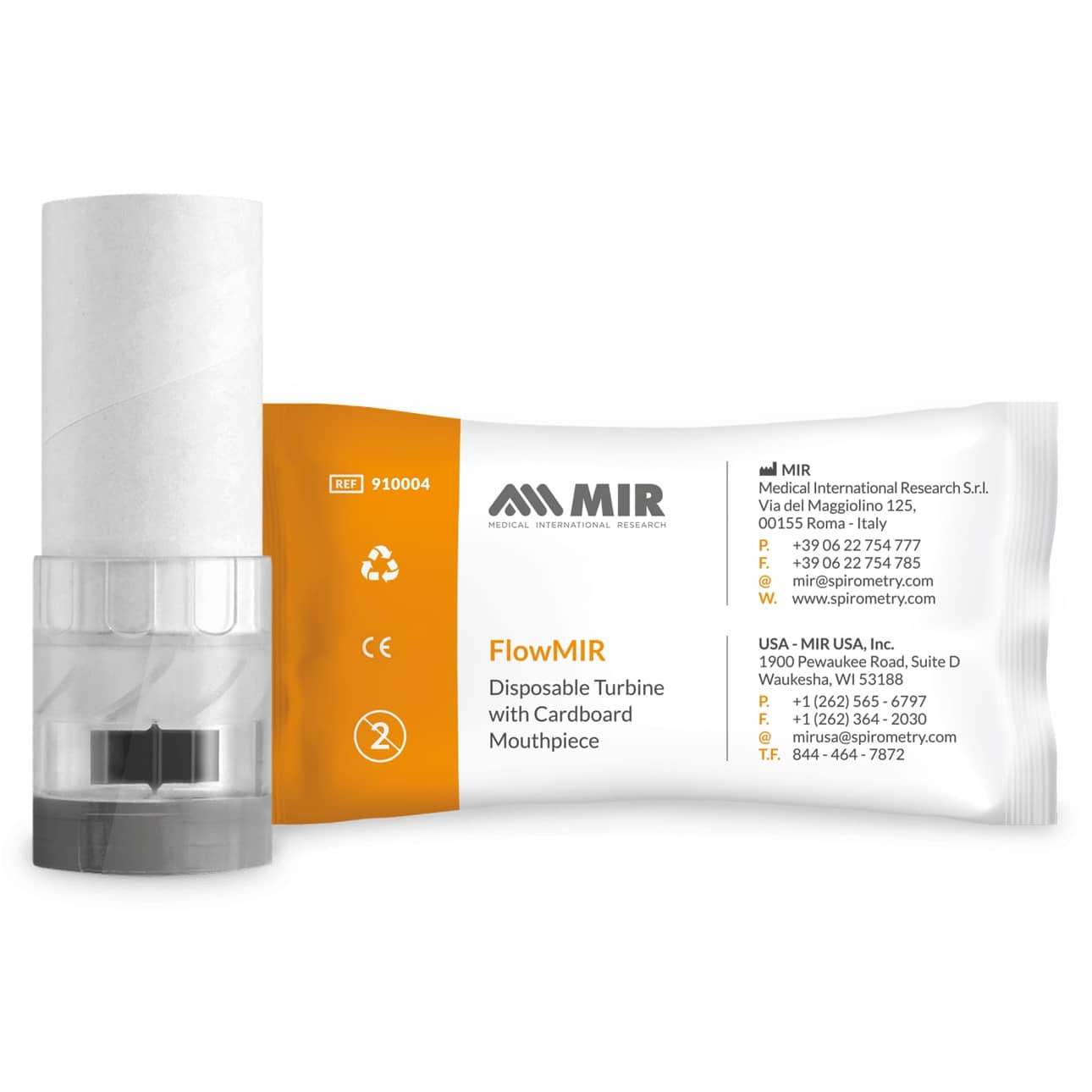 MIR FlowMIR Disposable turbines with paper mouthpieces (sold per unit/ Minimum 60)