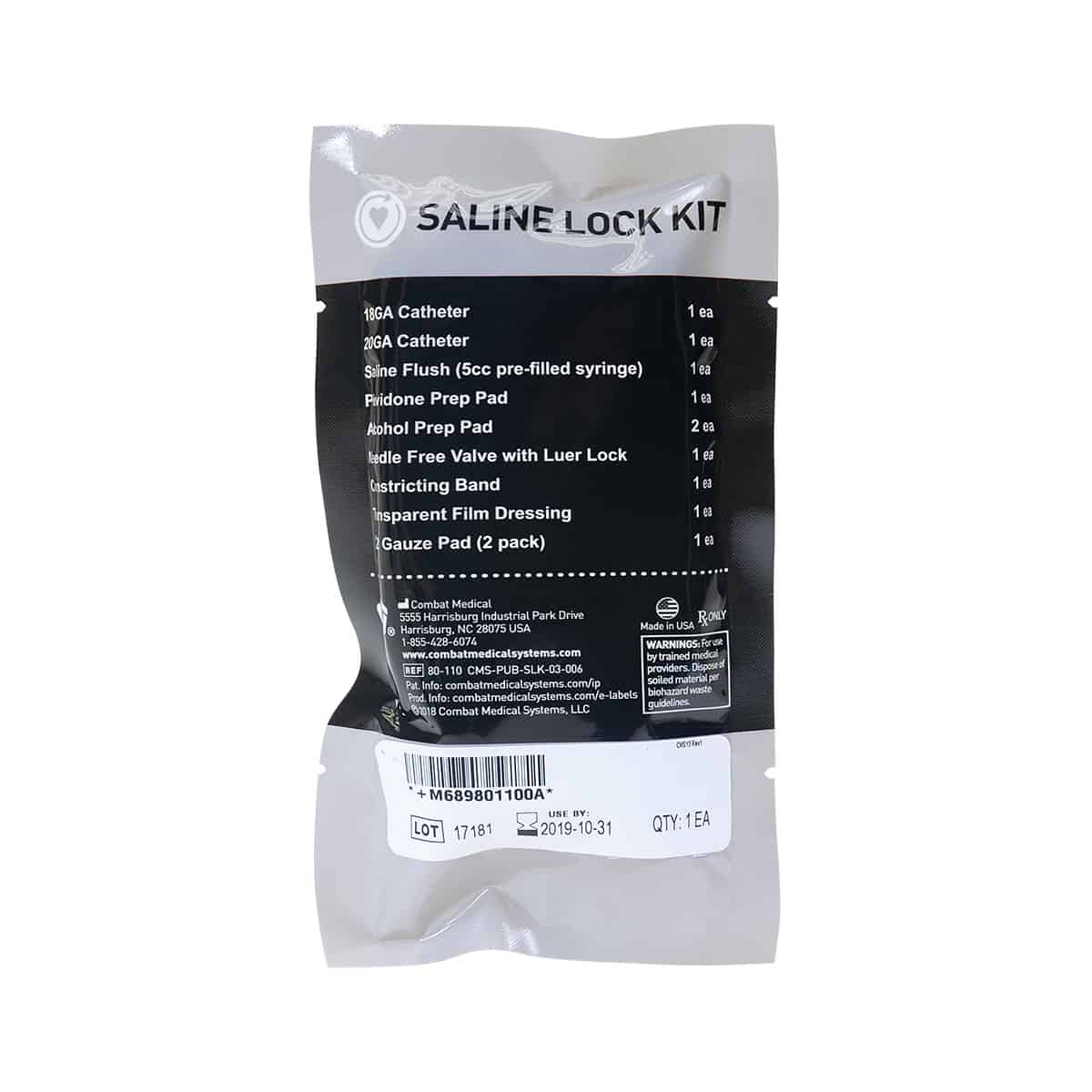 Safeguard Medical-80-110-10 MOJO Saline Lock Kit - Case of 10