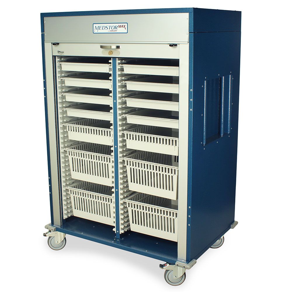 Harloff Double Column Mobile Cabinet, With Three Quarter Height