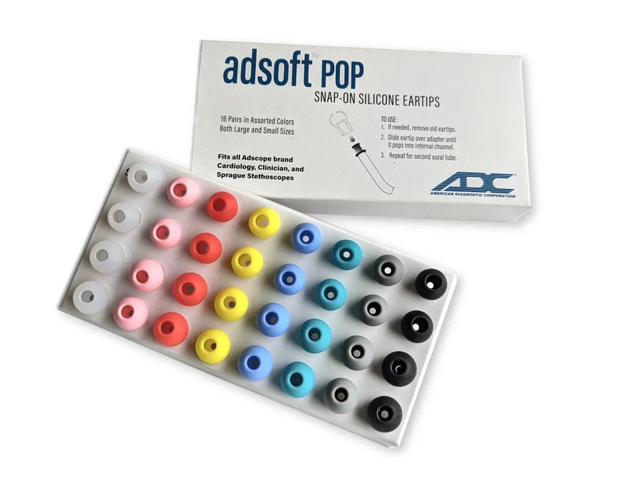 ADC-ADSOFTKIT-ADSOFT POP Kit de tapones para los oídos a presión, grandes y pequeños, multicolor, en caja 