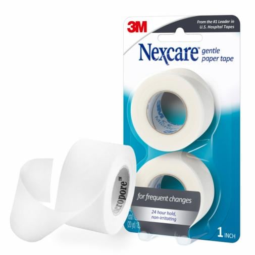 3M-782-Gentle Paper First Aid Tape, 2" x 10 yd, 24/cs (Continental US+HI Only)