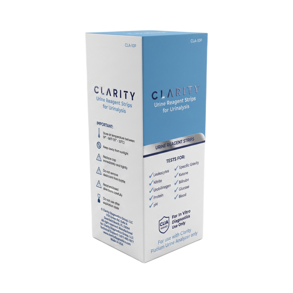 Clarity Platinum Urinalysis Testing System and Strips
