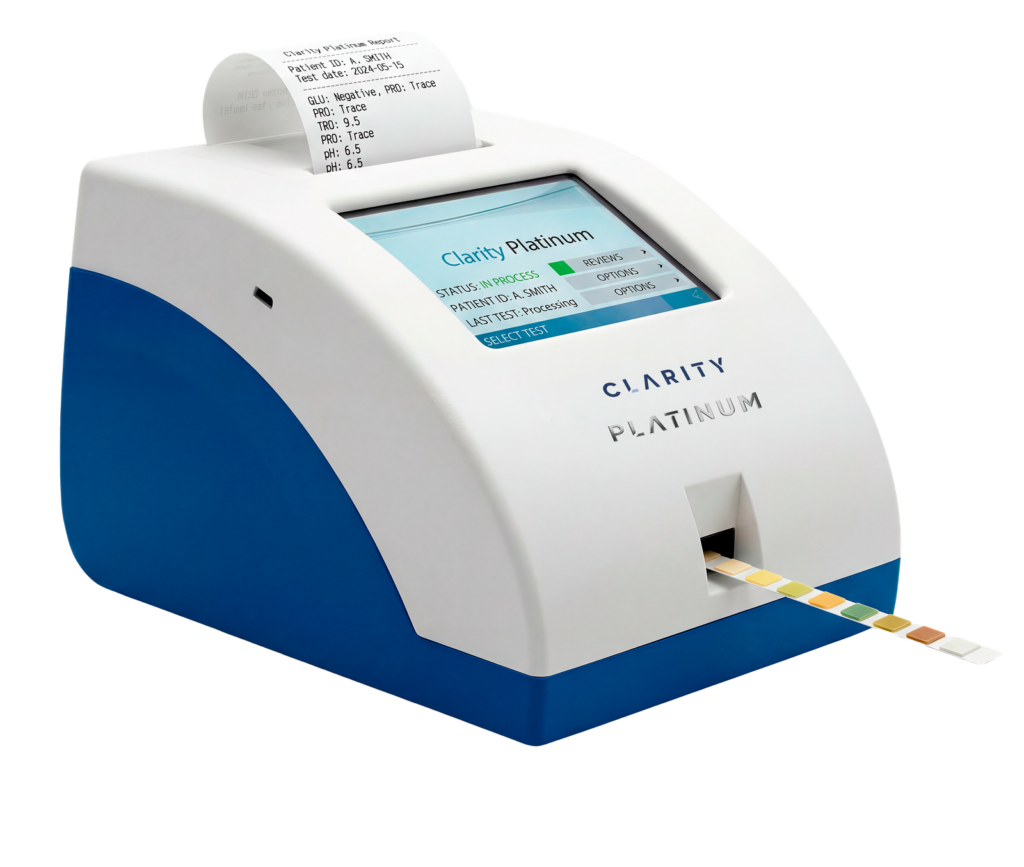 Clarity Platinum Urinalysis Testing System and Strips