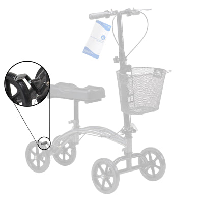 Dynarex-RPKW-04BP Knee Walker Brake Pad System, Black, 1