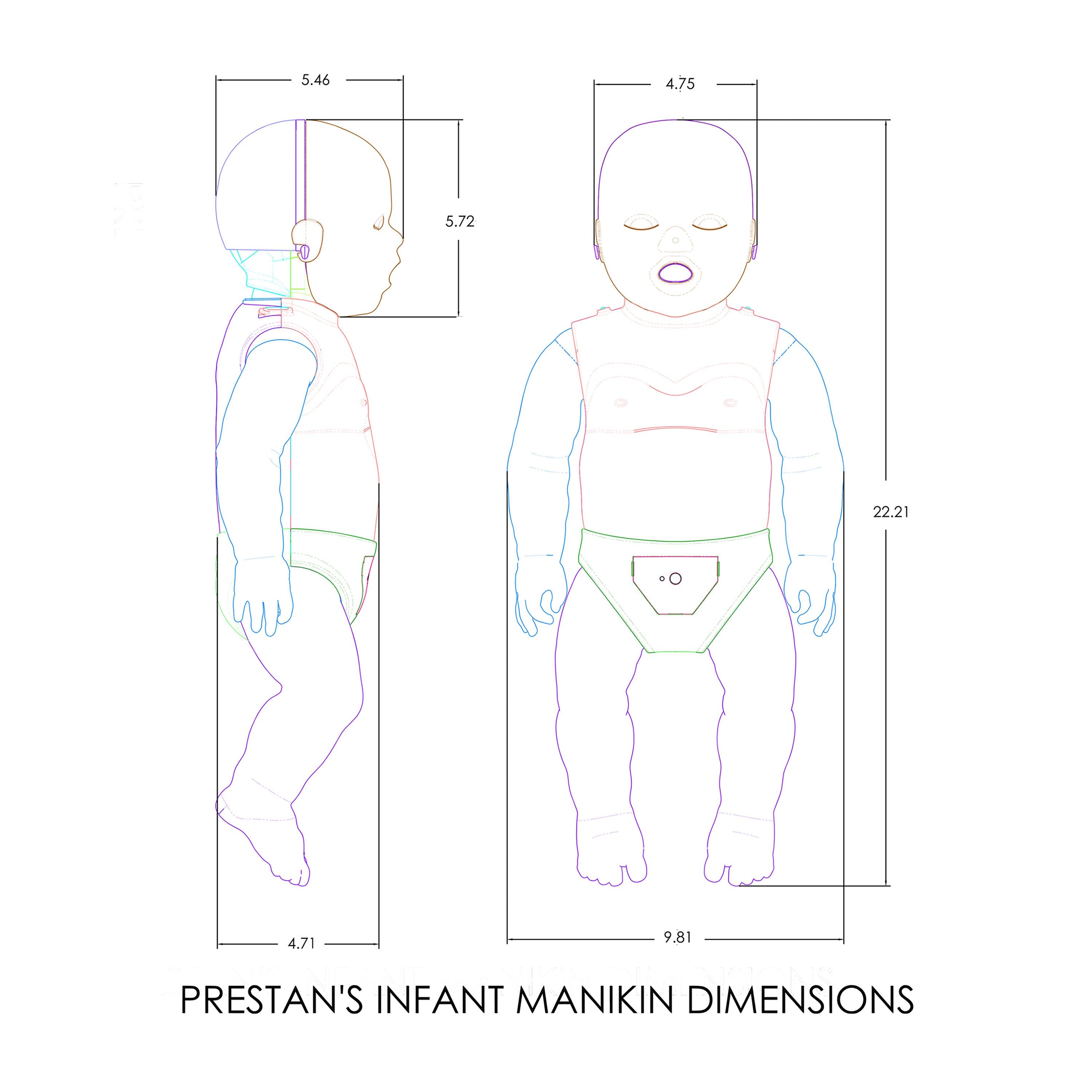 PRESTAN Professional Instructor Kit with CPR Feedback, 4-Pack, Dark Skin Tone (Pack of 4)
