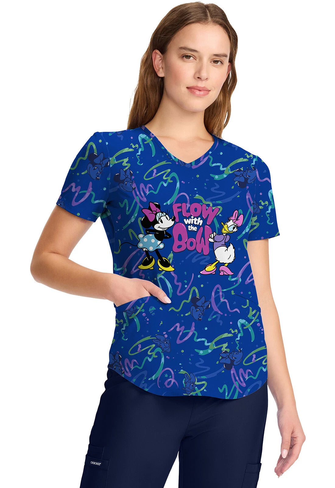 Tooniforms DISNEY Women V-Neck Print Top