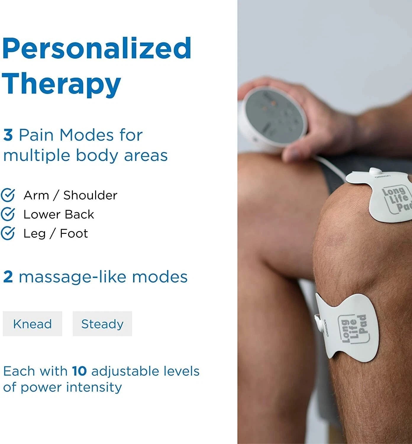Omron Healthcare-PM400 Pocket Pain Pro TENS Unit, Powerful Drug-free Pain Relief, 12/cs