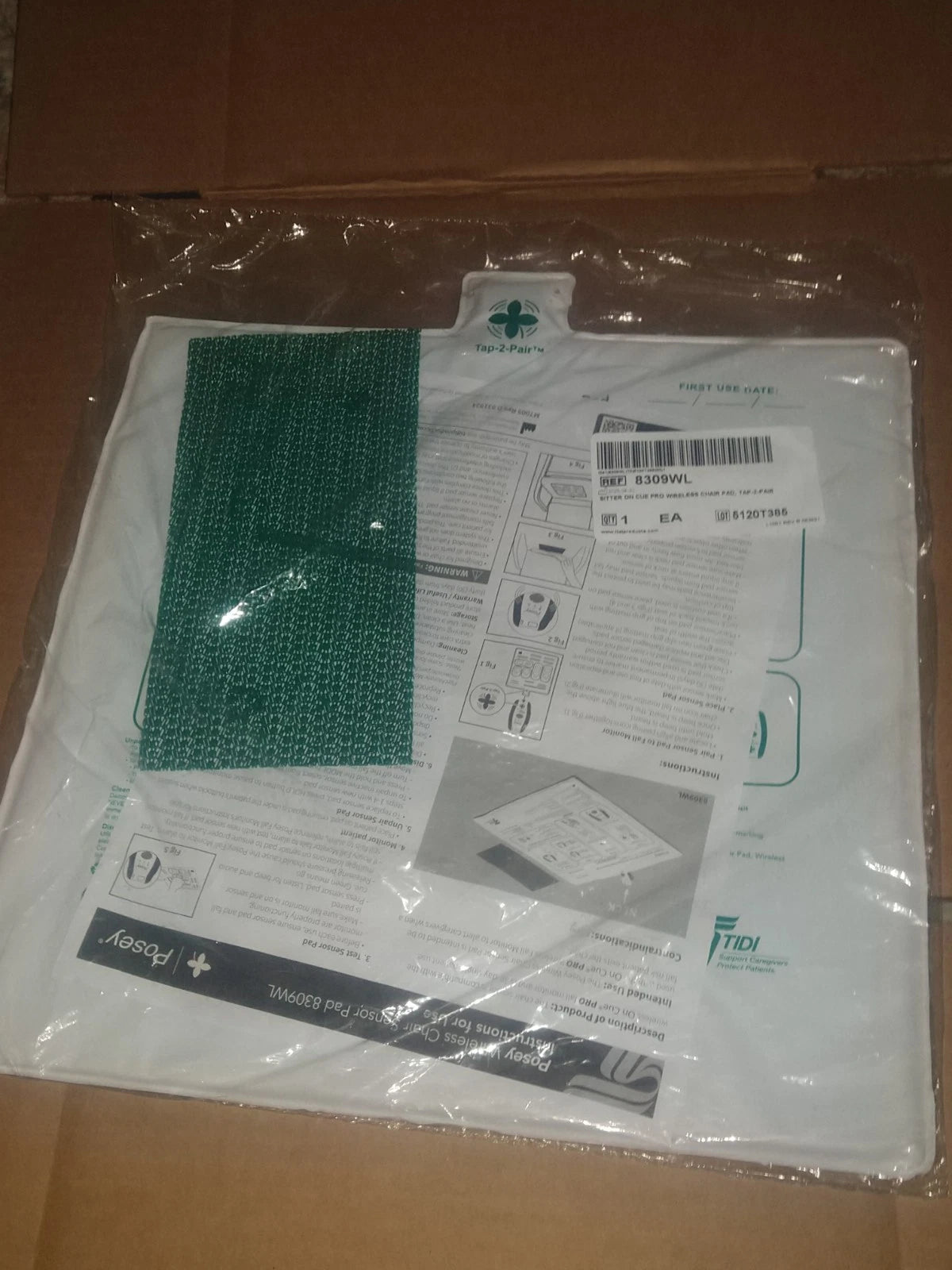  Posey/TIDI Products-8309WL Alarm Systems Pad Sensor Chair Posey wireless Single Patient Use, 13 IN x 13 IN, 1 EA