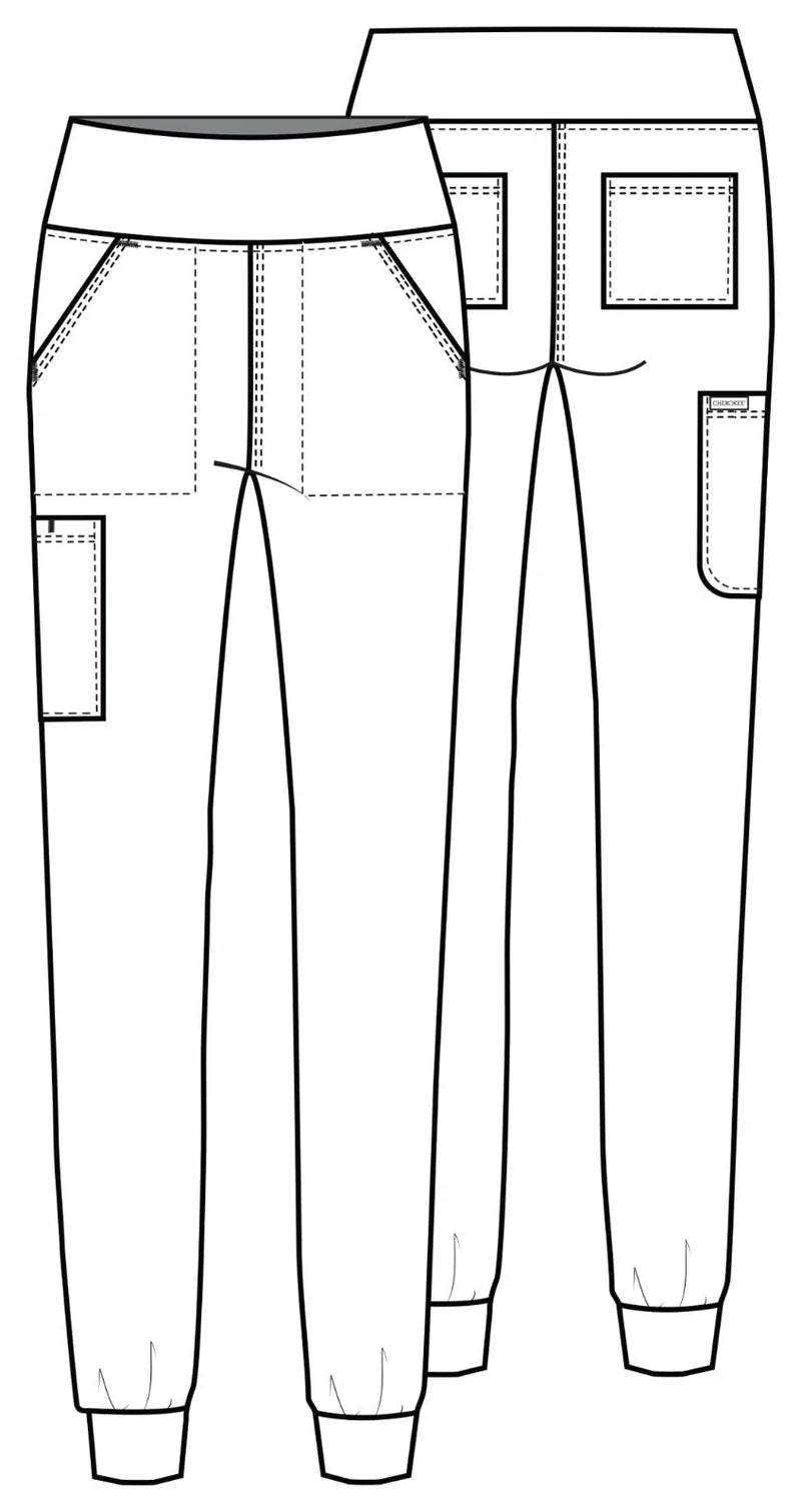 Cherokee Medical Achieve Women's 5-Pocket Pull-On Jogger Scrub Pant - Petite