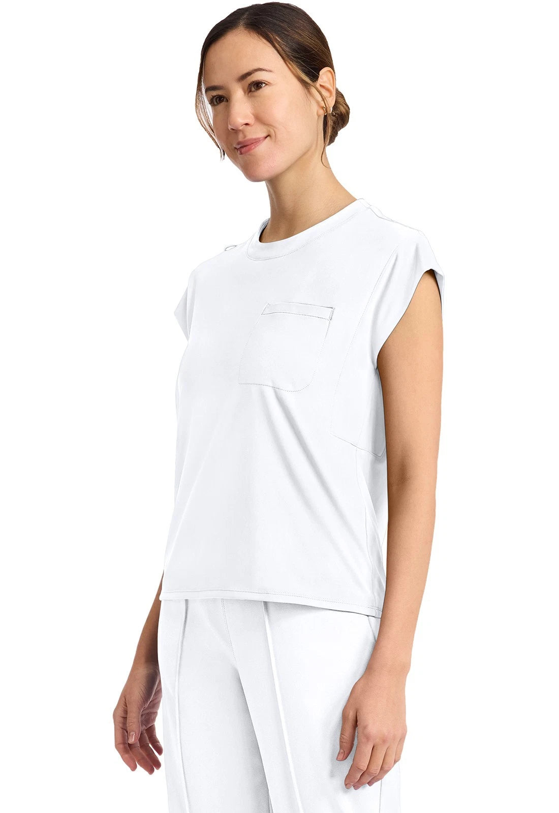 Cherokee Medical Achieve Women's 1-pocket Tuck-In Chest Pocket Crew Neck Scrub Top