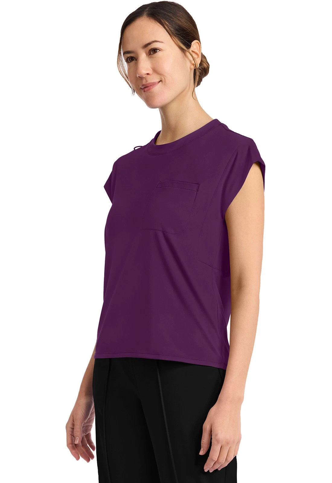 Cherokee Medical Achieve Women's 1-pocket Tuck-In Chest Pocket Crew Neck Scrub Top