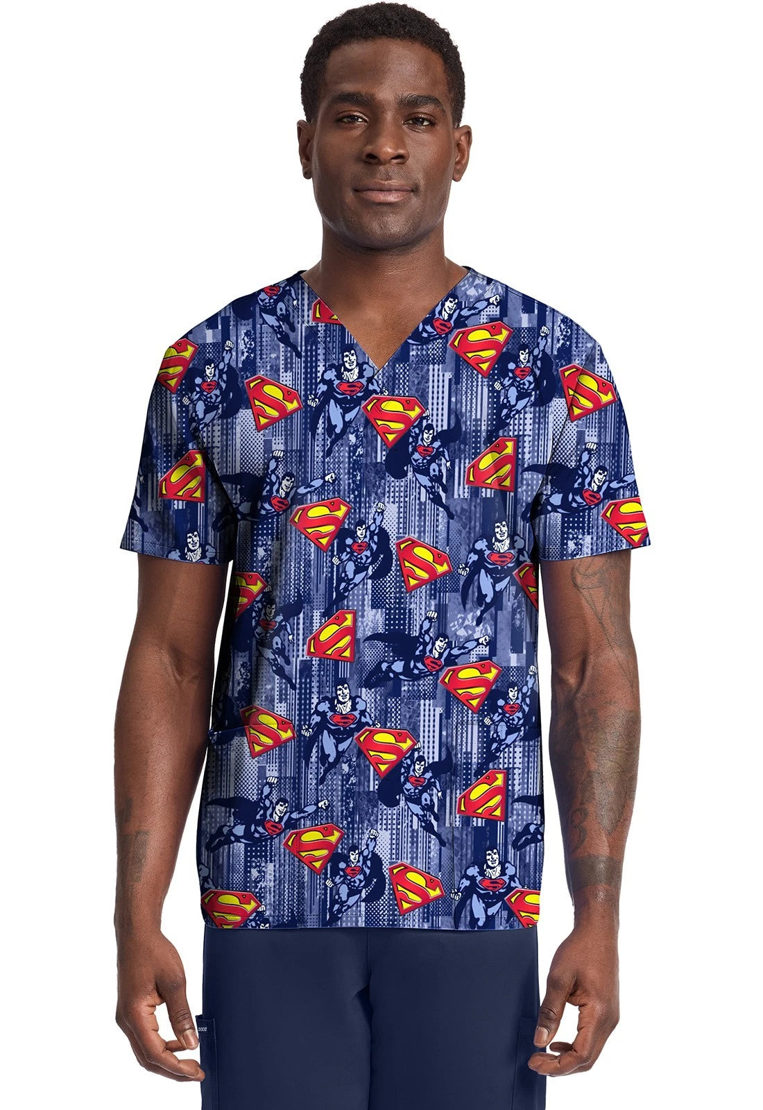 Tooniforms Men's Print V-Neck Top