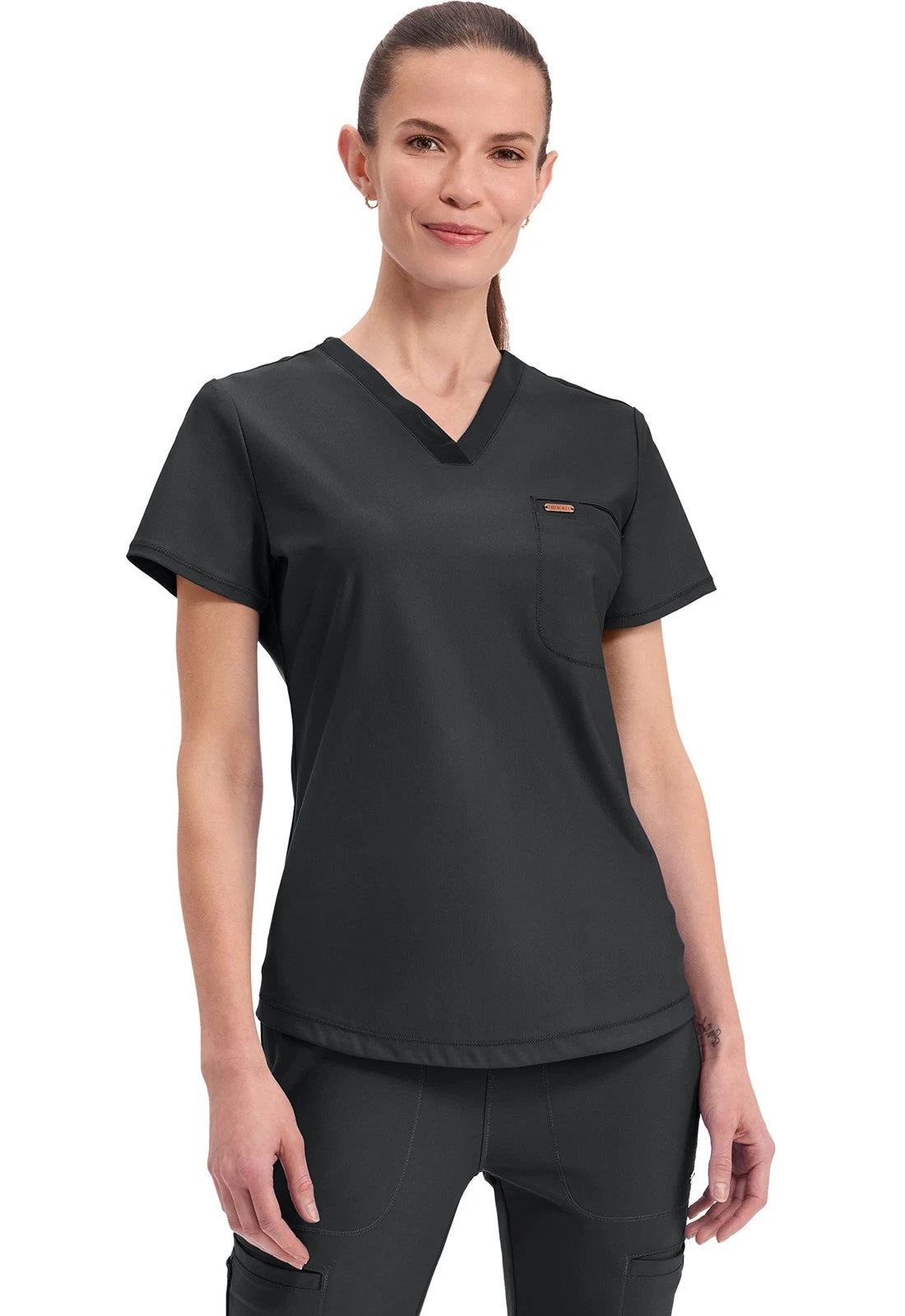 Cherokee Medical FORM Women's Tuck-In Knit Mesh V-Neck Scrub Top