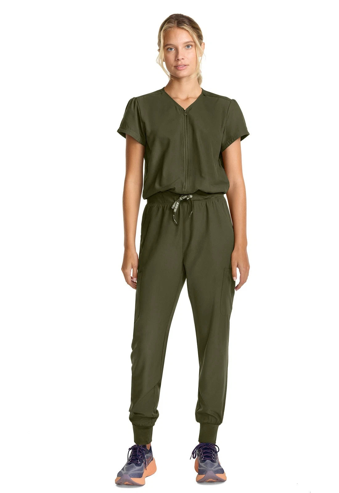 Med Couture Insight Women's Zip Front Jumpsuit