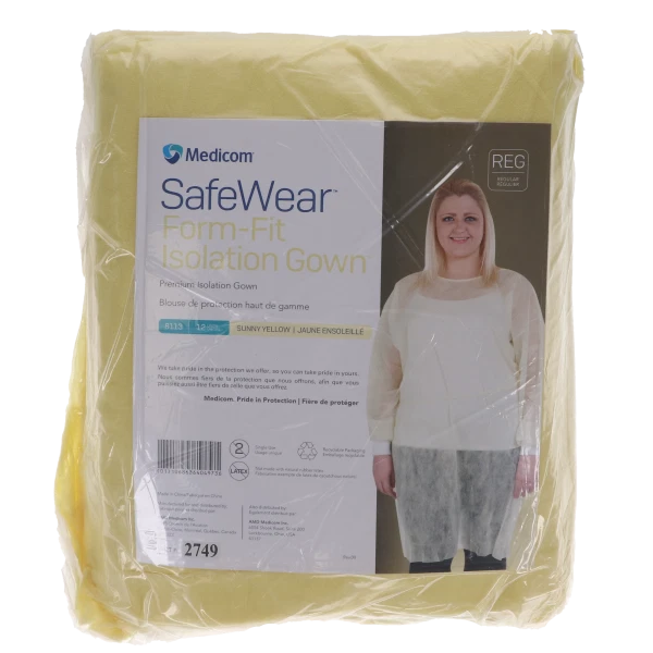 Medicom Safewear Protective Apparel Form-Fit Isolation Gown (Unisex)