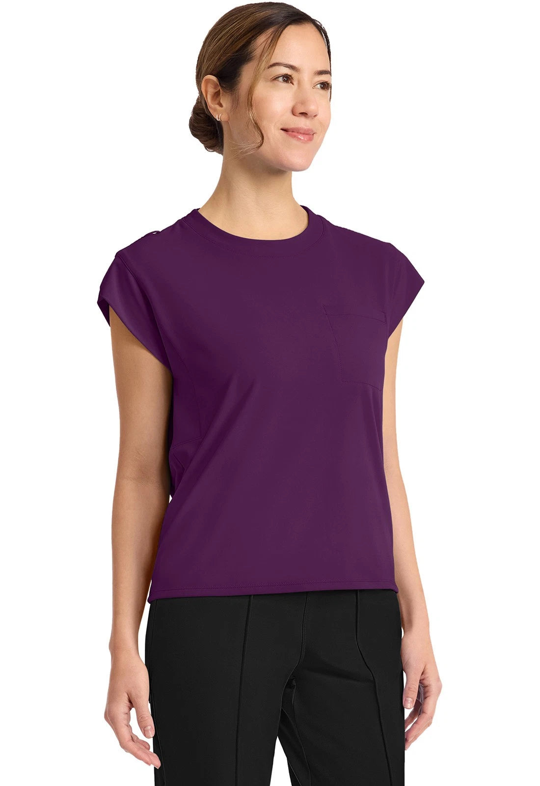 Cherokee Medical Achieve Women's 1-pocket Tuck-In Chest Pocket Crew Neck Scrub Top