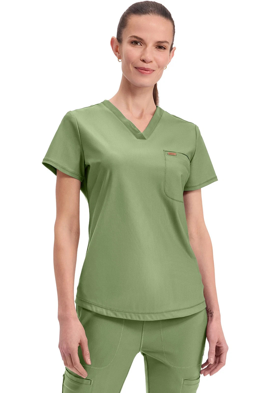 Cherokee Medical FORM Women's Tuck-In Knit Mesh V-Neck Scrub Top