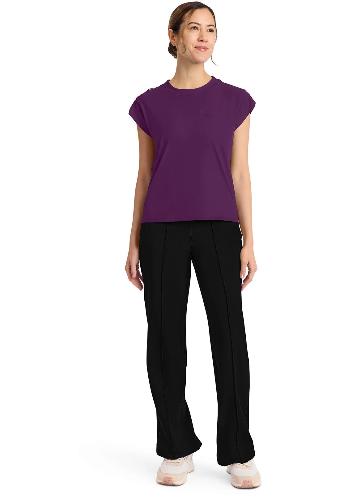 Cherokee Medical Achieve Women's 1-pocket Tuck-In Chest Pocket Crew Neck Scrub Top