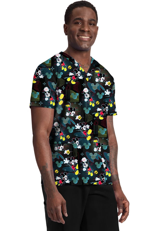 Tooniforms Men's Print V-Neck Top