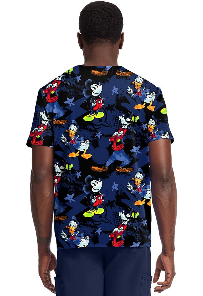 Tooniforms Men's Print V-Neck Top