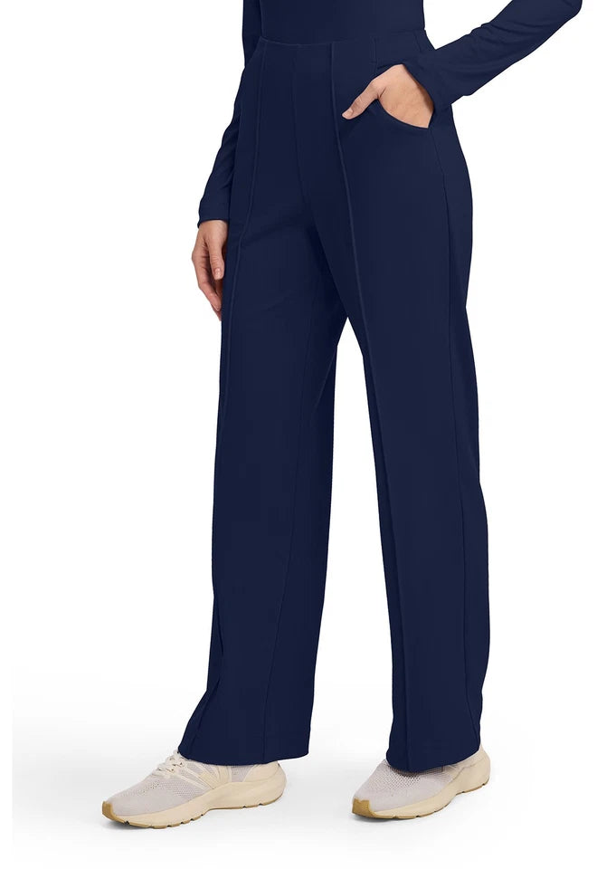 Cherokee Medical Achieve Women's 3-Pocket STRETCH Wide Leg Pull-On Knit Scrub Pants - Petite